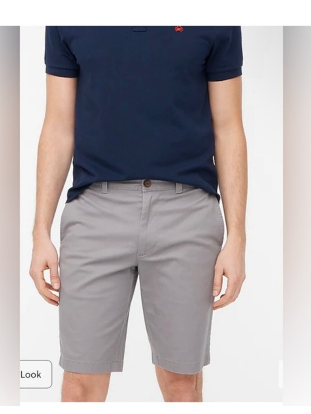 NWT J. Crew Factory Men’s Gray Flat-Front Chino Shorts 11 Inch Inseam